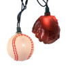 Kurt Adler Indoor/Outdoor UL 10-Light Baseball and Glove Light Set, 9ft