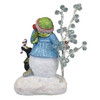 Old World Christmas Resin Lighted Holiday Figurine, Snowgal & Penguin, 8.75in