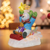 Old World Christmas Lighted Resin Holiday Tabletop Figurine with Timer, Snow Boy, 5.5"