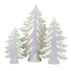 Old World Christmas Iridescent Ceramic Tabletop Tree Figurines (Set of 3)