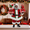 Kurt Adler Fabriche Christmas Figurine, African American Santa with Gifts, 10.5in