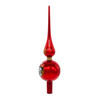 Kurt Adler Unlit Christmas Tree Treetop, Mickey Mouse Finial, Glass, Red, 12"