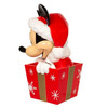 Kurt Adler Unlit Treetop, Disney Mickey in a Present, Plastic, 8"