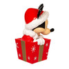 Kurt Adler Unlit Treetop, Disney Mickey in a Present, Plastic, 8"