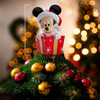 Kurt Adler Unlit Treetop, Disney Mickey in a Present, Plastic, 8"