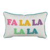 Old World Christmas Rectangular Decorative Holiday Pillow, Fa La La La La, 20in