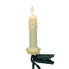 Kurt Adler Indoor UL 10-Light Clip-On White Candles Light Set, 9ft