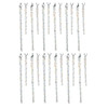 Kurt Adler Glass Ornaments for Christmas Tree, Iridescent Icicles (24-Piece Box Set)