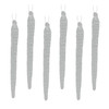 Kurt Adler Glass Ornaments for Christmas Tree, Icicles (Pack of 6)