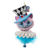 Kurt Adler Wooden Ornament for Christmas Tree, Cheshire Cat Hat