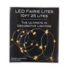 Kurt Adler Indoor Battery Operated 25-Light LED Warm White Fairy String Light Set, 8ft