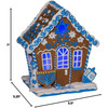 Kurt Adler LED Hanukkah Gingerbread House Christmas Tablepiece, Blue, 7in