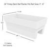 Bloem Indoor/Outdoor Recycled Plastic Finley Deck Rail Rectangle Planter Box, Fits Rail Sizes 3"-6", 7.5 Gallon Capacity