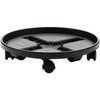 Bloem Round Plastic Plant Caddie with Saucer Tray and Wheels