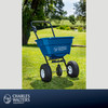 Charles Walters Equipment CW1500 Estate Style Broadcast Spreader for Spreading Fertilizer and Ice Melt on Lawns, Sidewalks, and Driveways, 65lb Capacity, 31" x 32"
