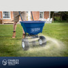 Charles Walters Equipment CW2000 Estate Style Broadcast Spreader for Spreading Fertilizer and Ice Melt on Lawns, Sidewalks, and Driveways, 65lb Capacity, 35" x 35"