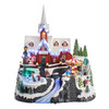 Kurt Adler Plastic Christmas Lighted Tabletop Figurine, Musical Church, 15in