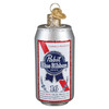 Old World Christmas Blown Glass Ornament for Christmas Tree, Pabst Blue Ribbon Beer Can