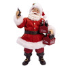 Kurt Adler Fabriche Christmas Figurine, Santa Holding Two Coca-Cola Six Packs, 10.5in