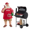 Kurt Adler Fabriche Christmas Figurine, Santa with Barbecue Grill, 10.75in (Set of 2)