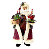 Kurt Adler Fabriche Christmas Figurine, Santa Holding Wine, 11.5in