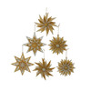 Kurt Adler Acrylic Ornaments for Christmas Tree, Gold and Silver Glittered Sunflowers & Snowflakes (Set of 6)