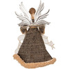 Kurt Adler Unlit Treetop, Rustic Glam Angel with Dove and Glittered Accents, 16" Kurt Adler Unlit Treetop, Rustic Glam Angel with Dove and Glittered Accents, 16"