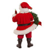 Kurt Adler Battery-Operated Fabriche Table Figurine, Coca-Cola Santa with Lighted Wreath, 10.5"