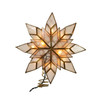 Kurt Adler 10-Light Capiz Star Tree Topper, 8-Point, Gold, 9.25"
