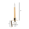 IMC Cambridge Electric Candle w/ Steady Lighting and 3" Bracket, Brass, 8", Pack of 4