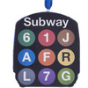 Kurt Adler Resin Ornament for Christmas Tree, MTA NYC Transit Subway 3.6"