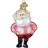 Old World Christmas Blown Glass Ornament for Christmas Tree, Santa in Suspenders
