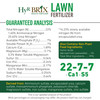 HyR BRIX Slow-Release 22-7-7 Lawn Fertilizer Food, 45lb Bag (Covers 5,600 Sq Ft)
