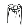 Border Concepts Powder-Coated Wrought Iron Hampton Plant Stand, Black