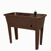 Garden Elements Elevated Self-Watering Garden Bed with Ventilated Grow Dome, Brown, 45L