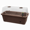 Garden Elements Elevated Self-Watering Garden Bed with Ventilated Grow Dome, Brown, 45L