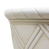 Garden Elements Trellis Decorative Lattice Round Planter, White Wash, 14in