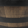 Garden Elements Timberline Barrel-Style Round Planter, Light Brown, 18in