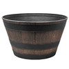 Garden Elements Timberline Barrel-Style Round Planter, Brown, 18in
