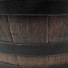 Garden Elements Timberline Barrel-Style Round Planter, Brown, 18in