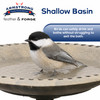 Armstrong Wild Bird Food Feather & Forge Elegant Polymer Bird Bath, Stone, 27in