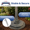 Armstrong Wild Bird Food Feather & Forge Elegant Polymer Bird Bath, Stone, 27in