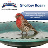 Armstrong Wild Bird Food Feather & Forge Elegant Polymer Bird Bath, Jade, 27in