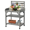 VegTrug Cedar Potting Table for Everyday Gardening, Grey Wash