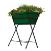 VegTrug Poppy Go! Modern Outdoor Raised Bed Planter, Dark Green
