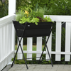 VegTrug Poppy Go! Modern Outdoor Raised Bed Planter, Black