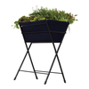 VegTrug Poppy Go! Modern Outdoor Raised Bed Planter, Black