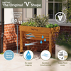 VegTrug Wall Hugger Cedar Wood Raised Garden Planter, Natural, Small 1m