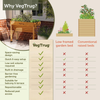 VegTrug Wall Hugger Cedar Wood Raised Garden Planter, Natural, Small 1m