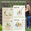 VegTrug Wall Hugger Cedar Wood Raised Garden Planter, Grey Wash, Small 1m